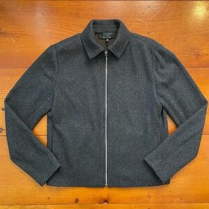 NWT Rag & Bone Charcoal Melrose Knit Jacket Wool Blend Lightweight Full Zip Gray